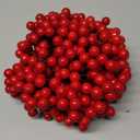 SallyFashion Artificial Red Berries on Wire Stems - 200 Stems with 400 Holly Berries for Christmas Tree, Wreaths, and Crafts