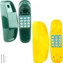 2 Pack Swingset Phone Toys Playground Swing Set Telephone Plastic Pretend Play Telephone with Numeric Key for Kids Outdoor Playground Treehouse Accessories (Yellow, Green)