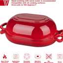 VORRINGARD Enameled Cast Iron Sourdough Bread Oven, Dutch Oven, Loaf Cast Iron Bread Pan for Homemade Bread Baking, Meatloaf Pan with Lid, 7QT, Red
