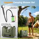 Portable Camping Shower with 5 Gallon Water Jug, 8000mAh Electric Portable Shower Pump, Filtered Showerhead, BPA Free Water Container, Camp Shower Kit for Outdoor Hiking, Travel, Car, Pet Bath