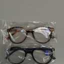 Przene 3 Pack Blue Light Blocking Glasses Women/Men,Retro Round Computer Glasses Anti Eye Strain/UV/Glare, Gaming Glasses. (Black/Crystal/Transparent Amber)