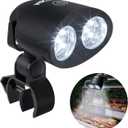 Barbecue Grill Light, 360Rotation for BBQ with 10 Super Bright LED Lights- Heat Resistant,100lm LED BBQ Light for Gas/Charcoal/Electric Grill-Battery Included-Gift for Thanksgiving/Xmas (Black)