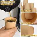 Vumdua 300 Pcs 6 oz Kraft Paper Cups - Disposable Paper Cups Hot Cold Beverage Drinking Cup for Coffee, Water, Tea, Juice, Espresso & Cortado