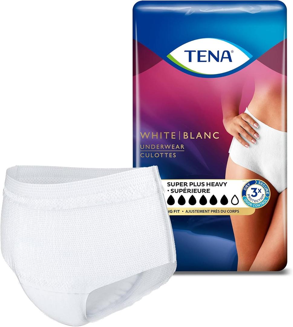 TENA Women Super Plus Underwear, Incontinence, Disposable, Heavy Absorbency, XL, 14 Count