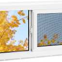 Vinyl Basement Window, 24" x 16" Bathroom Sliding Window with Double Pane Insulated Tempered Glass and Fiberglass Screen for Basement, Bathroom, Shed (White)