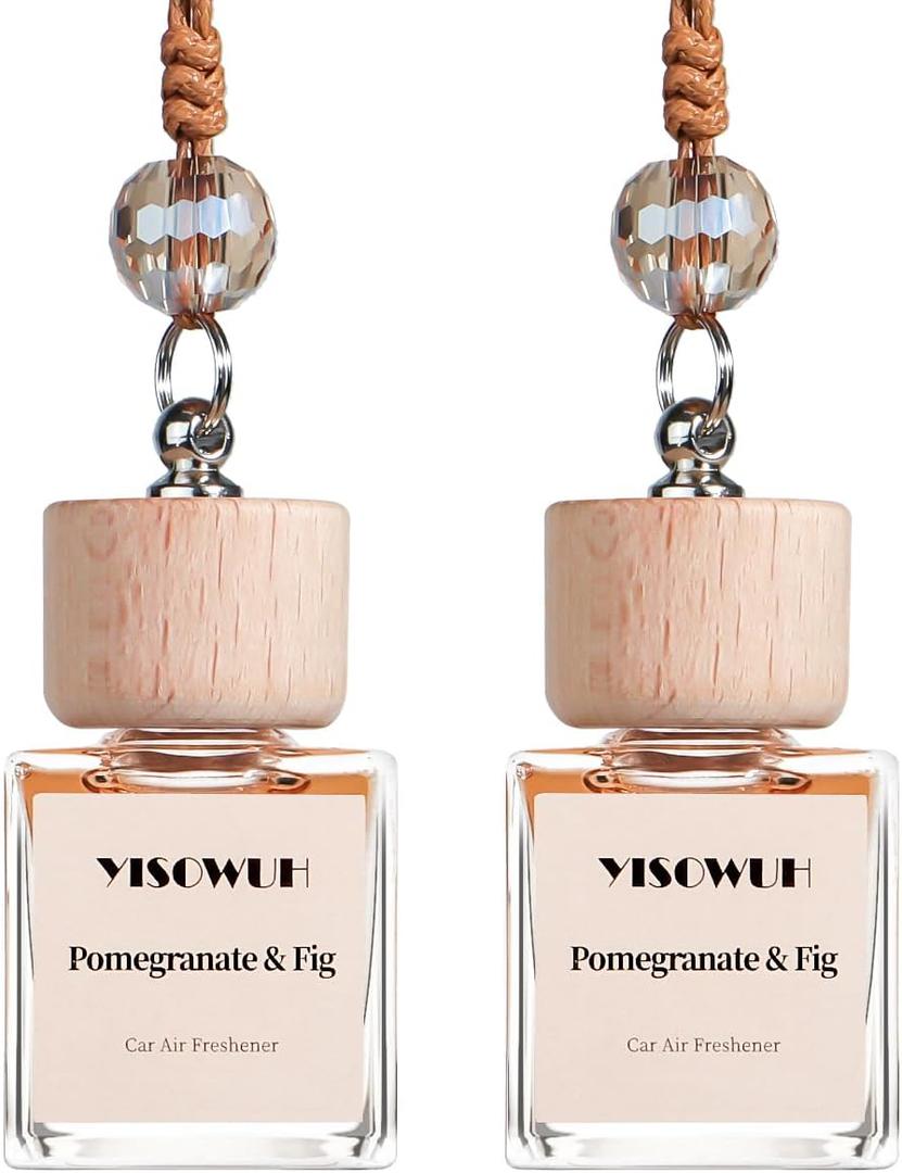 2 x Car Air Fresheners 2-Pack Long Lasting Hanging Car Freshener for Auto and Home, 2pcs Pomegranate&Fig (0.34 Fl Oz (Pack of 2))