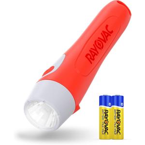 Rayovac Handheld LED Flashlight, 50 Lumen, General Purpose Small Flashlight, Batteries Included