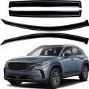 AUXKO Window Rain Guards for Mazda CX-50 2026 2025 2024 2023, Tape-On Shatterproof Sun Smoke Vent Visors Accessories - Outside Easy Install Side Window Wind Deflectors & Visors Black