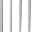 Generic White Aluminum Drapery Curtain Wand Pull Rod w/Swivel Snap & Handle White (4 Pack - 36""), Silver