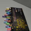 Metallic Marker Pens, 30 Colors Dual Tip Acrylic Paint Pens for Black Paper, Scrapbooking, Photo Album, Rock Painting, Paint Marker for DIY Arts & Crafts, Glass, Wood, Card Making, Scrapbook Supplies