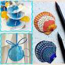 36 PCS Clam Shells for Crafts,2.4''-2.8'' Natural Scallop Shells, Large Seashells for Crafts, Themed Party and Home Decor