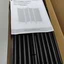 PayLessHere 4 Panel Room Divider 6FT Steel Frame Screen Folding Privacy Divider Freestanding Partition for Home Office Bedroom (Black)