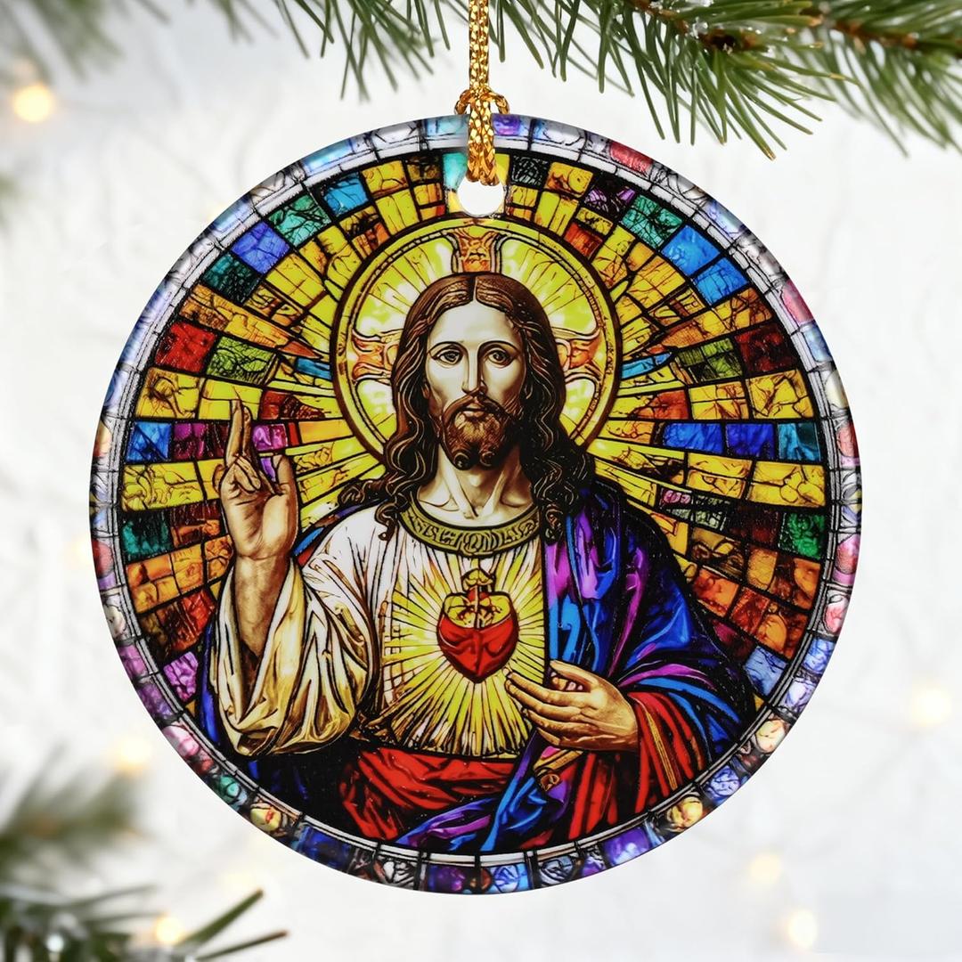 Christian Gift: Jesus Christ Ornament | Christmas Ornaments (Christmas Tree Decorations), Christian Home Decor, Religious Holiday Ornament, Religious Gifts & Xmas Gifts