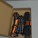 PHOEPET No Pull Dog Harness Medium Reflective Front Clip Vest with Handle,Adjustable 2 Metal Rings 3 Buckles,[Easy to Put on & Take Off](M, Orange)