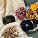 Velvet Scrunchies with Zippers Pocket, 8 Pcs Velvet Soft Hair Ties, Hidden Pocket Hair Scrunchies Accessories for Women Girls, Ponytail Holder Secret Compartment Items (Multicolor)