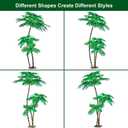 LIGHTSHARE Lighted 6FT Gorgeous Palm Tree 3Trunks Artificial Palm Tree 203LED Lights for Office Decoration Outdoor and Indoors Tiki Bar Christmas Patio Pool- Electric