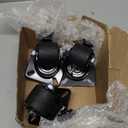 W B D WEIBIDA 2-inch Plate Swivel Caster Wheels Set of 4 Heavy Duty, Load Capacity 2200lbs, Low Gravity Center Black Extra Width Caster with Brake, Durable & Quiet & Sturdy Nylon Wheels for Industrial