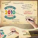 2 x FANCYLUCKY Sweet 16 Birthday Card Gifts for Her Him, Cool Gifts for 16 Year Old Girls Boys, Retro 16th Birthday Decorations for Son Daughter