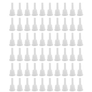 60PCS Essential Oil Bottle Anti Theft Long Dropper Plugs Plastic Transparent Sealing Perfume Bottle Safety Inner Plug Replacements for Massage Oil Diffusers Aromatherapy Mixing Bottles
