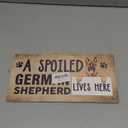 Pet Decor Signs, Decorative Wood Hanging Wood Plaque, German Shepherd Wood Sign, Rustic Door Hanger, Wall Decor Art, Farmhouse Home Decor, Dog Lover Gift, A Spoiled German Shepherd Lives Here (style 1)