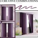 Yakamok Purple 100% Blackout Curtains for BedroomOmbre Room Darkening Curtains for Living Room Grommet Window Curtains 84 inches Long,Thermal Insulated Gradient Curtains & Drapes,2 Panels,52x84 inch