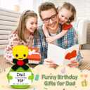 3 x BiuNiuring Funny Dad Birthday Gift from Wife Daughter Son, Cute Bubbly Handmade Crochet Birthday Gifts for Dads with Positive Card, is My Hero Small Decor