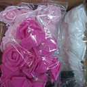 100 Pcs 2 Inch Artificial Flowers Faux Foam Fake Rose Head Bulk for Home Decor Wedding Decoration Bridal Shower Wall Table Centerpiece Arrangement DIY Craft (4 Shades of Pink White)