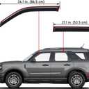 Lightronic Extra Durable Clip-on in-Channel Auto Vent Window Visor, Fits 2021-2025 Ford Bronco Sport, UV Protection Rain Guard, Original Wind Deflector, No-Drill Easy Install, Dark Smoke, 4-Pcs