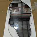 Black 26x48 Inches Abstract Irregular Mirror for Entryway
