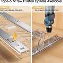 2 Packs Pull Out Spice Rack Organizer for Cabinet, 2 Tier Vertical Spice Organization, 5.47" Wx11.14 Dx9.76 H, Cabinet Size Need:13'' High x 12'' Deep x 6'' Wide(Not for Cabinet with Lip)