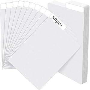50 Pieces Comic Book Dividers with Tabs,Patient Divider Cards,Card Dividers Comic Book Boards for Storage Boxes 11.22 X 7.24 Inches