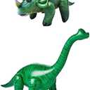 Inflatable Brachiosaurus Triceratops 2pcl Dinosaur Great for Pool, Party Decoration, Birthday for Kids and Adults by Jet Creations DI-TRIBRAC, Multi