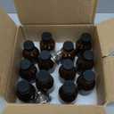 12 Pack 2oz Amber Glass Bottles for Vanilla Extract, Boston Round Leak-Proof Brown Glass Jars with Caps, Bonus Funnel - Ideal for Homemade Extracts, Essential Oils, DIY Christmas Party Gift Supplies