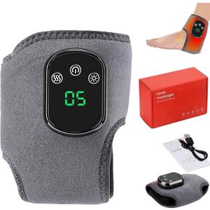 Rercarre Foot Renew Triple Method Massager, 3-in-1 Heated Foot & Ankle Wrap, Triple Technology Foot Massager Ankle, Wireless & Portable Heated Ankles Wrap with 3 Vibration Mode for Home Travel Use