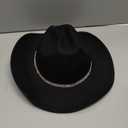 Vintage Western Cowboy Hat for Men Women - Wide Brim Cowgirl Fedora Bling Hats with Diamonds M (Black-d3)