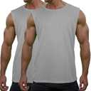 Mens Workout Tank Tops Quick Dry Sleeveless Running Gym Muscle Shirts Summer Mesh Tee Top, M