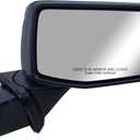 Replacement Passenger Right Side Door Mirror Power Heated and BLIS(Blind Spot Light) Glass Chrome Pirmer and Textured Back Cover for Chevrolet Silverado GMC Sierra from 2019 to 2023