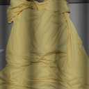JUMISEE Womens Sexy Halter Twist Knot Maxi Dress Draped Ribbon Ruched Cocktail Dress Sheer Mesh Bodycon Formal Dresses (Yellow, Small)