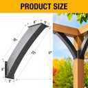 Heavy Duty 4" x 4"(Actual: 3.2''x3.2'') 45 Degree Angle Support Bracket, 2 Pcs Carbon Steel Pergola Post Bracket for Gazebos, Decks, Porches, Log Cabins and Other Wood Frame.