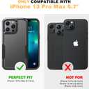 Diaclara Designed for iPhone 13 Pro Max Case, [with Privacy Screen Protector] [Anti Spy] [Military Grade Drop Protection] Heavy Duty Full-Body Shockproof Phone Case, Black