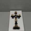 Skull Candle Holder, Spooky Desktop Tealight Skeleton, Resin Gothic Crafts for Halloween Easter Home Bedroom Living Room Party Graveyard Outdoor Bar Decor Supplies (3Head)