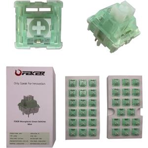 35Pcs FEKER Monophonic Green Mint Switches Mechanical Keyboard Accessories Linear 42g Cherry Mx 5Pins Hotswappable Customized Pre Lubed 35Pcs FEKER Monophonic Green Mint Switches Mechanical Keyboard Accessories Linear 42g Cherry Mx 5Pins Hotswappable Customized Pre Lubed