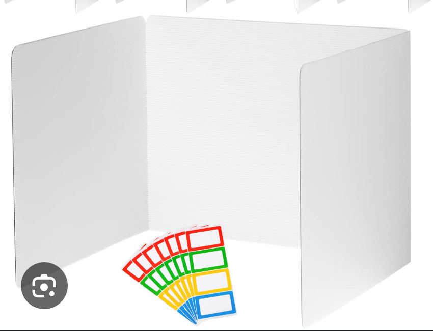 30 Pcs ,Desk Dividers Privacy Boards for Student Classroom Privacy Folders for Student Desks Study Carrels Reduces Distractions for School Tests, 14*17.3  inches(You are Awesome) color White