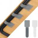 2 x Hook and Loop Cable Straps, Cable Management Under Desk, Adjustable Cord Organizers for Desk, Self Adhesive Cable Ties, Cable Clip,Home Office Essentials, 50PCS (Black+Grey)