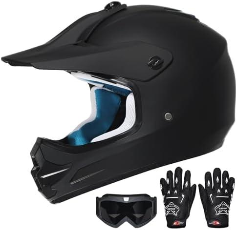 ROOZO Youth Dirt Bike Helmet DOT Certified - Full Face Motorcycle Helmet for Off-Road, ATV, Street Riding
