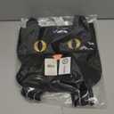 Juvale Black Cotton Cat Trick or Treat Bag with Gold Foil Eyes, Reusable for Kids, 11.25 x 15.5 in Canvas Tote for Halloween Parties