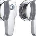 2 Set Barrier Free Inner/Outer Knob Set for Toilet Partition Stall Doors Bathroom Stall Lock Bathroom Door Concealed Latch