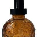 Vintage Soap Dispenser for Bathroom,Glass Kitchen Soap Dispenser with Pump,Farmhouse Antique,Cute Small Rustic Decor(Brown)