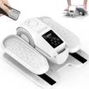 Under Desk Elliptical Exercise Machine, Elliptical Leg Exerciser as Seen on TV, 12 Speeds Leg Exerciser While Sitting for Seniors, Portable Electric Seated Foot Pedal Exerciser for Home Office (White)