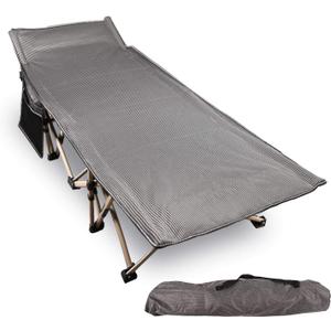 REDCAMP Oversized Camping cots for Adults 500lbs, Extra Wide Sleeping Cots Tall Sleeping Cots Heavy Duty, XL Cots Portable for Outdoor Indoor Office, Grey